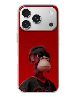 Чохол для iPhone 17 Pro з картинкою «Bored Ape в червоному» Чохол для iPhone 17 Pro з картинкою «Bored Ape в червоному»