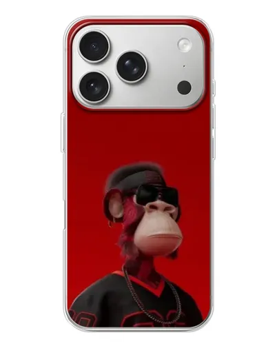 Чехол для iPhone 17 Pro с картинкой «Bored Ape в красном» Чехол для iPhone 17 Pro с картинкой «Bored Ape в красном»