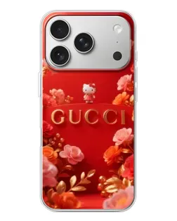 Чехол для iPhone 17 Pro с картинкой «Gucci — золотой сад»