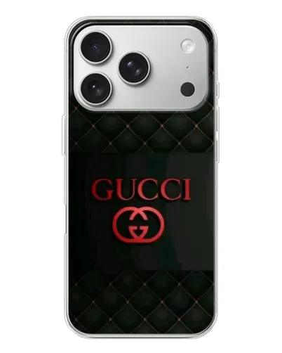 Чехол для iPhone 17 Pro с картинкой «Gucci — стеганый черный» Чехол для iPhone 17 Pro с картинкой «Gucci — стеганый черный»