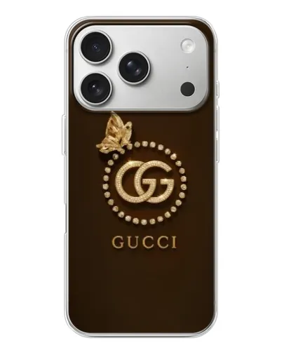 Чехол для iPhone 17 Pro с картинкой «Gucci — золотая бабочка» Чехол для iPhone 17 Pro с картинкой «Gucci — золотая бабочка»