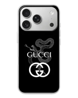 Чехол для iPhone 17 Pro с картинкой «Gucci — серебряная змея»