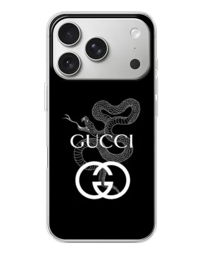 Чехол для iPhone 17 Pro с картинкой «Gucci — серебряная змея» Чехол для iPhone 17 Pro с картинкой «Gucci — серебряная змея»