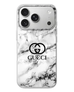 Чехол для iPhone 17 Pro с картинкой «Gucci — мраморный шик»