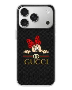 Чехол для iPhone 17 Pro с картинкой «Минни Маус Gucci — черный»