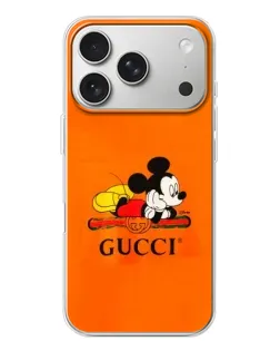 Чехол для iPhone 17 Pro с картинкой «Микки Маус Gucci — оранж»