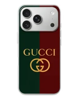 Чехол для iPhone 17 Pro с картинкой «Gucci — темно-зеленый градиент»