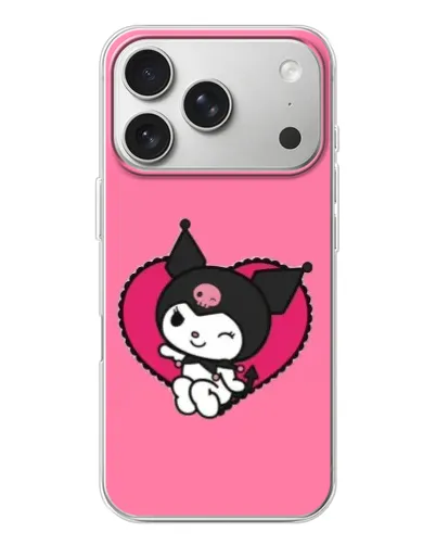 Чехол для iPhone 17 Pro с картинкой «Kuromi — любовь в сердце» Чехол для iPhone 17 Pro с картинкой «Kuromi — любовь в сердце»