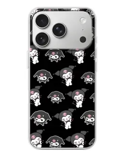 Чохол для iPhone 17 Pro з картинкою «Чорний паттерн Kuromi»