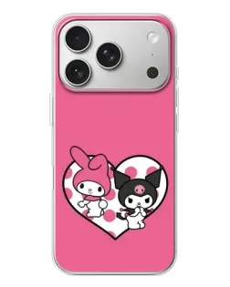Чохол для iPhone 17 Pro з картинкою «Kuromi та My Melody»