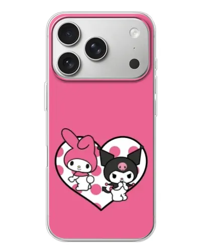 Чехол для iPhone 17 Pro с картинкой «Kuromi и My Melody» Чехол для iPhone 17 Pro с картинкой «Kuromi и My Melody»