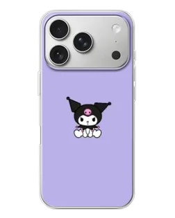 Чохол для iPhone 17 Pro з картинкою «Kuromi — фіолетовий мінімалізм»