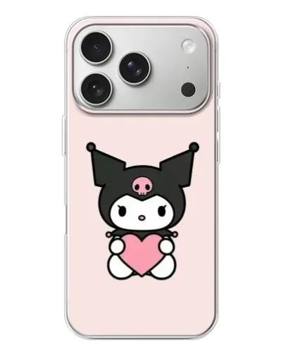 Чехол для iPhone 17 Pro с картинкой «Kuromi и сердце» Чехол для iPhone 17 Pro с картинкой «Kuromi и сердце»
