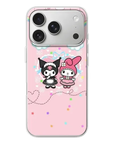 Чехол для iPhone 17 Pro с картинкой «My Melody и Kuromi» Чехол для iPhone 17 Pro с картинкой «My Melody и Kuromi»
