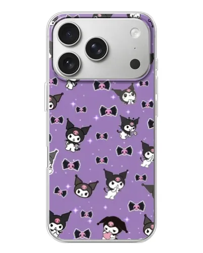 Чехол для iPhone 17 Pro с картинкой «Kuromi — паттерн» Чехол для iPhone 17 Pro с картинкой «Kuromi — паттерн»