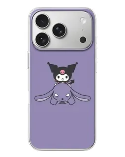 Чохол для iPhone 17 Pro з картинкою «Kuromi на ліловому фоні»