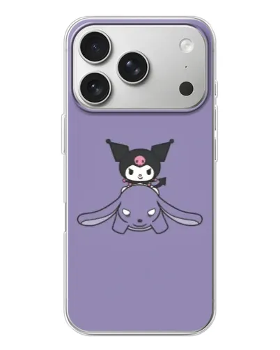 Чехол для iPhone 17 Pro с картинкой «Kuromi на лиловом фоне» Чехол для iPhone 17 Pro с картинкой «Kuromi на лиловом фоне»