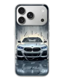 Чехол для iPhone 17 Pro с картинкой «BMW в свете фар»