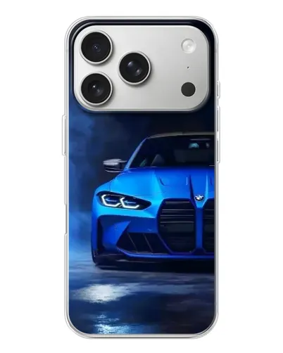 Чехол для iPhone 17 Pro с картинкой «Голубая BMW M4» Чехол для iPhone 17 Pro с картинкой «Голубая BMW M4»