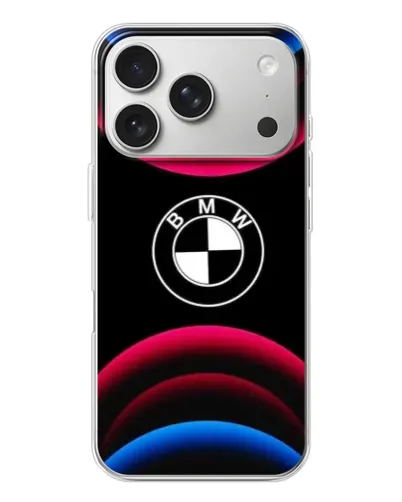 Чехол для iPhone 17 Pro с картинкой «Логотип BMW и неоновые дуги» Чехол для iPhone 17 Pro с картинкой «Логотип BMW и неоновые дуги»