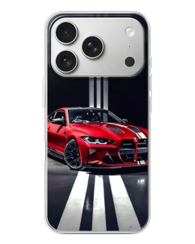 Чехол для iPhone 17 Pro с картинкой «Красная BMW на дороге» Чехол для iPhone 17 Pro с картинкой «Красная BMW на дороге»