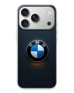 Чехол для iPhone 17 Pro с картинкой «Логотип BMW — минимализм»