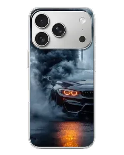 Чехол для iPhone 17 Pro с картинкой «BMW M-Power — абстракция»