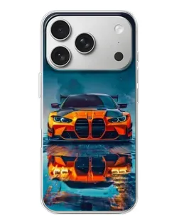Чехол для iPhone 17 Pro с картинкой «BMW — золотая эмблема»