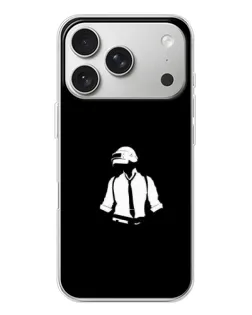 Чехол для iPhone 17 Pro с картинкой «PUBG — белый шлем»