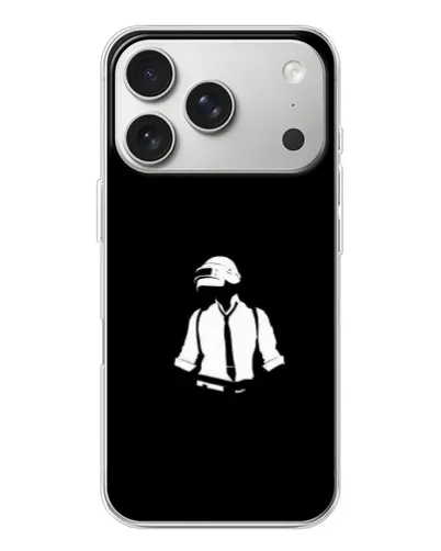 Чехол для iPhone 17 Pro с картинкой «PUBG — белый шлем» Чехол для iPhone 17 Pro с картинкой «PUBG — белый шлем»