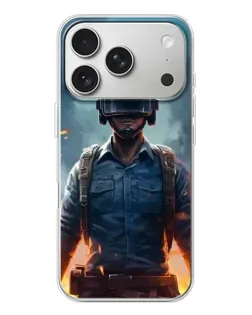 Чехол для iPhone 17 Pro с картинкой «PUBG — реалистичный герой»
