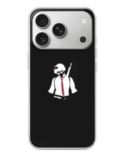 Чехол для iPhone 17 Pro с картинкой «PUBG — силуэт воина»