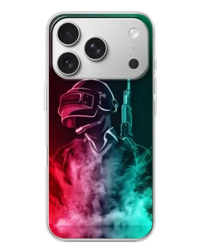 Чехол для iPhone 17 Pro с картинкой «PUBG — огненный воин» Чехол для iPhone 17 Pro с картинкой «PUBG — огненный воин»
