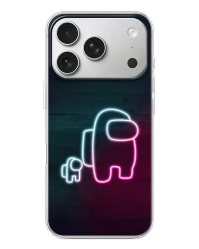 Чехол для iPhone 17 Pro с картинкой «Among Us неон-арт» Чехол для iPhone 17 Pro с картинкой «Among Us неон-арт»