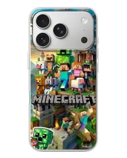 Чохол для iPhone 17 Pro з картинкою «Замок Minecraft»