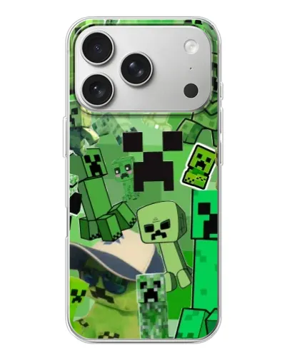 Чехол для iPhone 17 Pro с картинкой «Криперы Minecraft» Чехол для iPhone 17 Pro с картинкой «Криперы Minecraft»