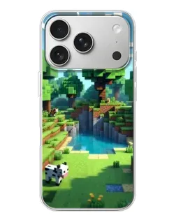 Чехол для iPhone 17 Pro с картинкой «Minecraft летний день»