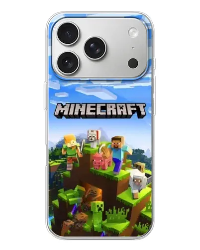 Чехол для iPhone 17 Pro с картинкой «Minecraft классический мир» Чехол для iPhone 17 Pro с картинкой «Minecraft классический мир»