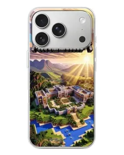 Чехол для iPhone 17 Pro с картинкой «Minecraft панорама»