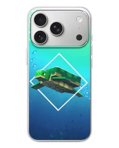 Чехол для iPhone 17 Pro с картинкой «Черепаха Minecraft» Чехол для iPhone 17 Pro с картинкой «Черепаха Minecraft»