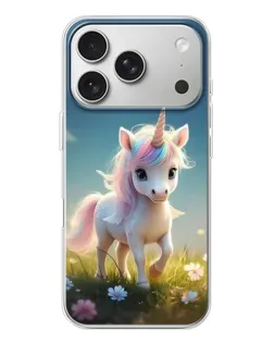 Чехол для iPhone 17 Pro с картинкой «Единорог на поляне» Чехол для iPhone 17 Pro с картинкой «Единорог на поляне»