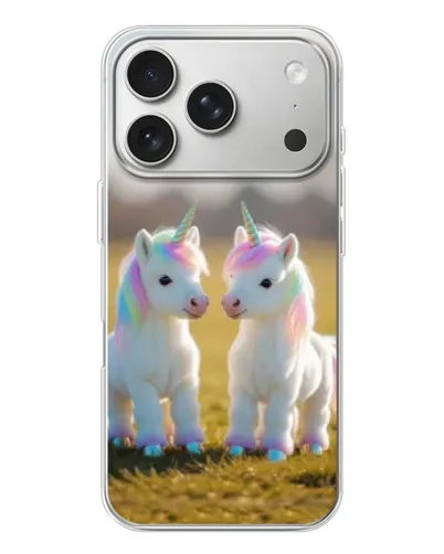 Чехол для iPhone 17 Pro с картинкой «Пара единорогов» Чехол для iPhone 17 Pro с картинкой «Пара единорогов»
