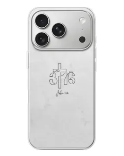 Чохол для iPhone 17 Pro з картинкою «Івана 3:16 Хрест»