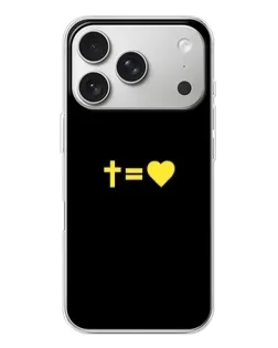 Чохол для iPhone 17 Pro з картинкою «Серце та Хрест»