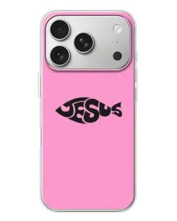 Чохол для iPhone 17 Pro з картинкою «Рожевий символ Jesus»