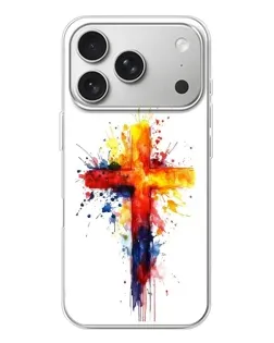 Чохол для iPhone 17 Pro з картинкою «Акварельний хрест»