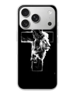 Чехол для iPhone 17 Pro с картинкой «Сияющий крест Jesus»