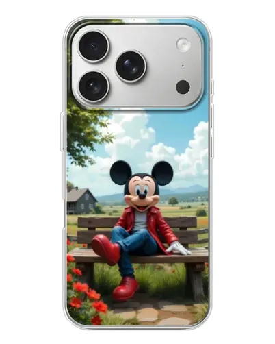 Чехол для iPhone 17 Pro с картинкой «Микки на скамейке» Чехол для iPhone 17 Pro с картинкой «Микки на скамейке»