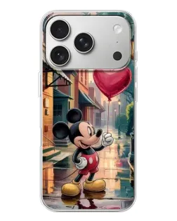 Чехол для iPhone 17 Pro с картинкой «Микки и шарик-сердце» Чехол для iPhone 17 Pro с картинкой «Микки и шарик-сердце»