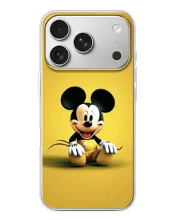 Чехол для iPhone 17 Pro с картинкой «Микки на желтом»
